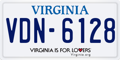 VA license plate VDN6128