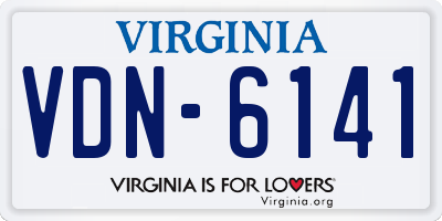 VA license plate VDN6141