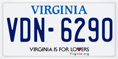 VA license plate VDN6290