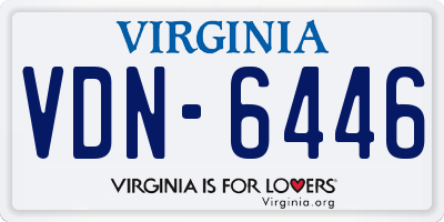 VA license plate VDN6446