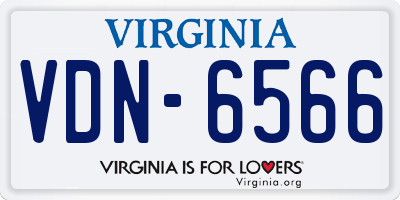 VA license plate VDN6566