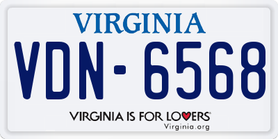 VA license plate VDN6568