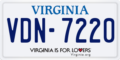 VA license plate VDN7220