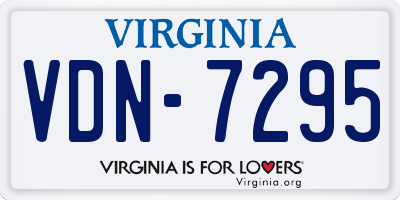 VA license plate VDN7295