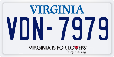 VA license plate VDN7979