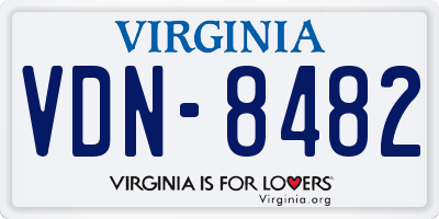 VA license plate VDN8482