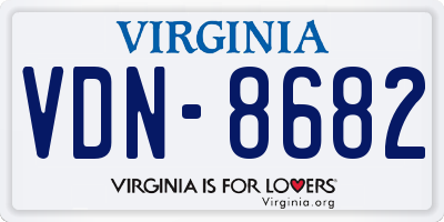 VA license plate VDN8682