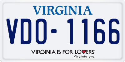 VA license plate VDO1166