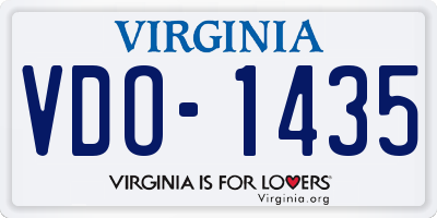 VA license plate VDO1435