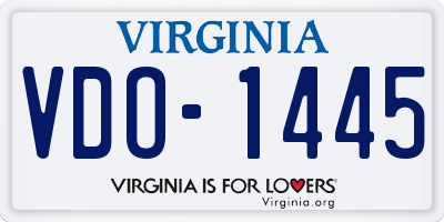 VA license plate VDO1445