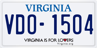 VA license plate VDO1504