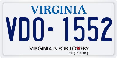 VA license plate VDO1552