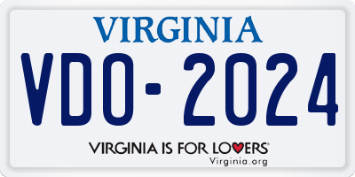 VA license plate VDO2024