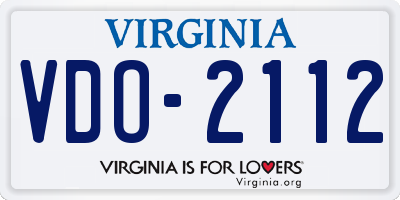 VA license plate VDO2112
