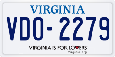 VA license plate VDO2279