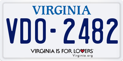 VA license plate VDO2482