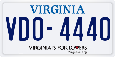 VA license plate VDO4440