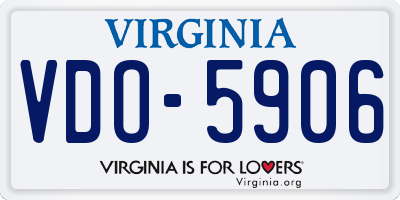 VA license plate VDO5906