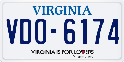 VA license plate VDO6174
