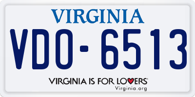 VA license plate VDO6513