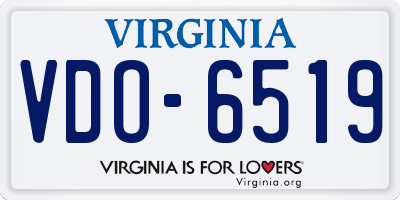 VA license plate VDO6519