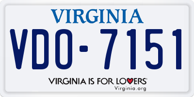 VA license plate VDO7151