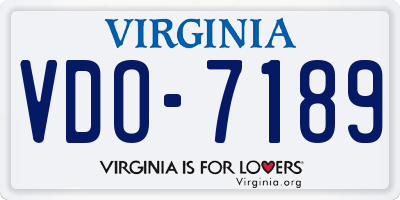 VA license plate VDO7189