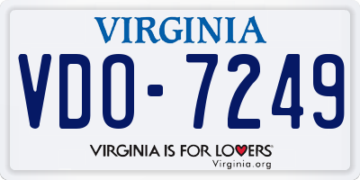 VA license plate VDO7249