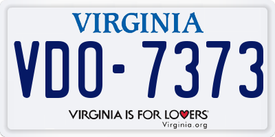 VA license plate VDO7373