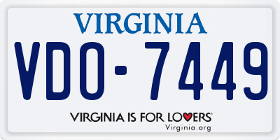 VA license plate VDO7449