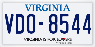VA license plate VDO8544
