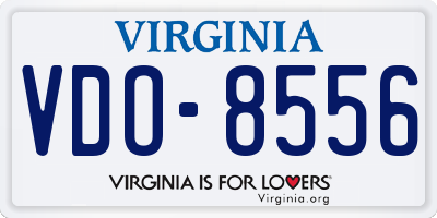 VA license plate VDO8556