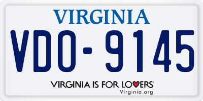 VA license plate VDO9145