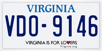 VA license plate VDO9146