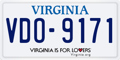 VA license plate VDO9171