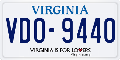 VA license plate VDO9440