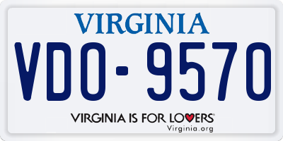 VA license plate VDO9570