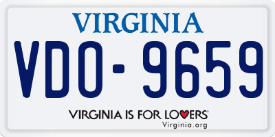 VA license plate VDO9659