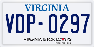 VA license plate VDP0297