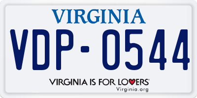 VA license plate VDP0544