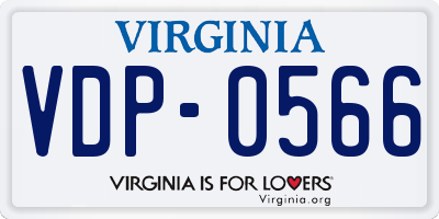VA license plate VDP0566