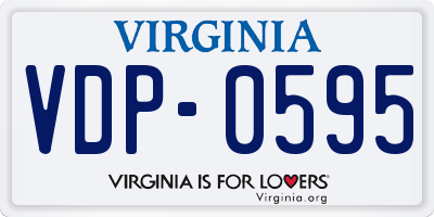 VA license plate VDP0595