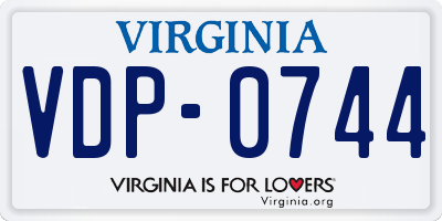 VA license plate VDP0744
