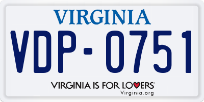 VA license plate VDP0751