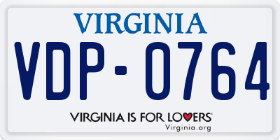 VA license plate VDP0764