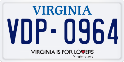 VA license plate VDP0964