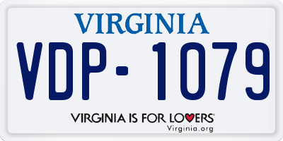 VA license plate VDP1079
