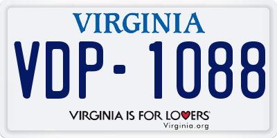 VA license plate VDP1088