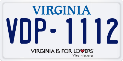 VA license plate VDP1112