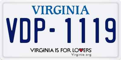 VA license plate VDP1119